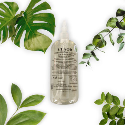 Claor sapone liquido detergente mani con olio di canapa